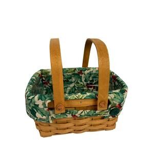 Longaberger Basket Holly Liner Christmas Small Gathering Plastic Insert Holiday
